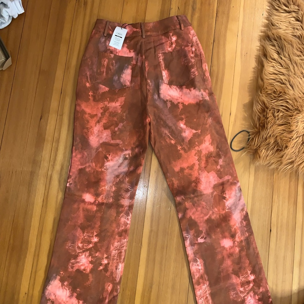 Red wash pants